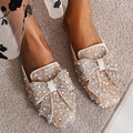 Owlkay Fashion Flat Rhinestone Sandals