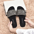 Owlkay Rhinestone Flat Fashion Slippers