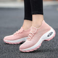 Owlkay Lace Up Walking Running Shoes Platform Sneakers
