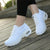 Owlkay Lace Up Walking Running Shoes Platform Sneakers