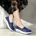 Owlkay - Premium Owlkay Comfy Summer Lace Shoes Breathable Platform Sole Slip On Height Increasing For Women