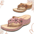 Owlkay Lightweight Flowers Clip Toe Sandals