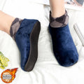 Indoor Non-slip Thermal Slipper Socks Women Leopard Floor Socks Fuzzy Slipper Socks For Men Women
