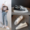 Owlkay Rhinestone Thick-soled Casual Shoes