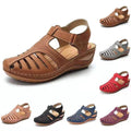 Owlkay - Soft PU Leather Closed Toe Vintage Anti-Slip Sandals