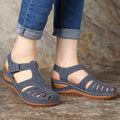 Owlkay - Soft PU Leather Closed Toe Vintage Anti-Slip Sandals