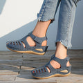 Owlkay - Soft PU Leather Closed Toe Vintage Anti-Slip Sandals