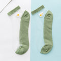 ( 10 Pairs ) Owlkay Glass Silk Ins Tide Daisy Socks