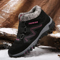 Owlkay Plush Waterproof Women Snow Boots  Work Safety Rubber Shoes