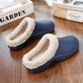 Owlkay Cotton Slippers Winter Plush Thickened Thermal Shoes