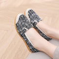 Owlkay 2023 Spring and Summer Cloth Shoes Women's Flat-heeled Shallow Mouth Slip-on Lazy Mother Shoes