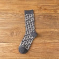 (5 PAIRS)Owlkay D Letter Combed Cotton Pile Socks