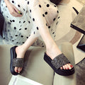 Owlkay Thick Sole Stylish Sparkling Slippers