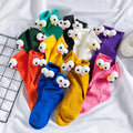 ( 10 PAIRS ) Owlkay Candy color three-dimensional eye cotton socks
