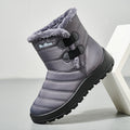 Owlkay Plush Thick Cold Resistant Snow Boots