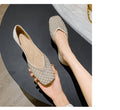 Owlkay Rhinestone Pearl Fairy Style Gentle Shoes