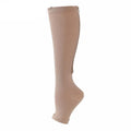 ( 3 PAIRS) Zippered Open Toe Compression Socks Support Stockings 20-30 mmHg