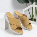 Owlkay Sloping Heels And Thick Soles Women Sandals