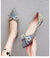 Owlkay Pointed Toe Bow Pearl Women's Shoes