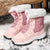 Owlkay Women's Ankle Boots Warm Snow Boots Winter Shoes