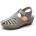 Owlkay - Soft PU Leather Closed Toe Vintage Anti-Slip Sandals
