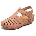 Owlkay - Soft PU Leather Closed Toe Vintage Anti-Slip Sandals