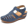 Owlkay - Soft PU Leather Closed Toe Vintage Anti-Slip Sandals