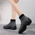 Owlkay  Winter Women Warm Fur Sock Boots