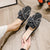 Owlkay Bow Rhinestone Flat Sandals