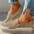 Owlkay - Women Rhinestone Platform Breathable Slip-on Shoes